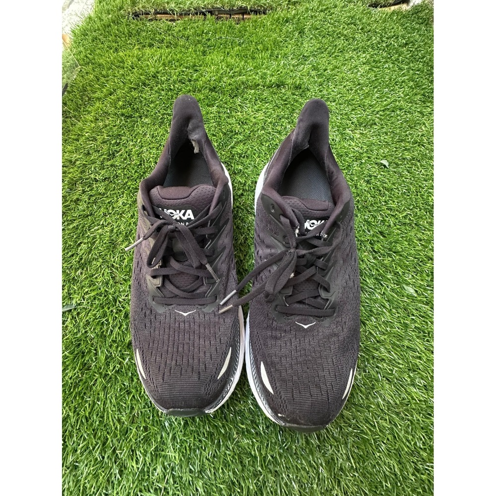 HOKA Clifton 9 Men's Running Shoes Black White Size 10.5 Cushioned Sneakers - Picture 7 of 7